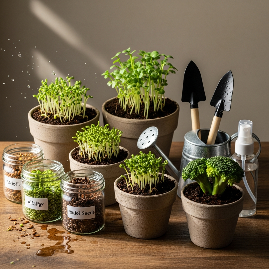 Kit de Cultivo de Brotos: Como Começar Sua Horta no Armário de Forma Fácil e Saudável